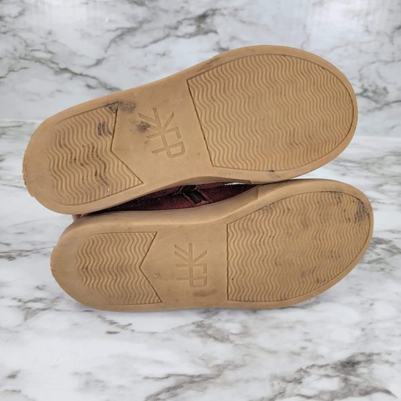 Freshly Picked Burgundy Suede Chelsea Boot Zipper High Top Sneaker - Picture 5 of 5